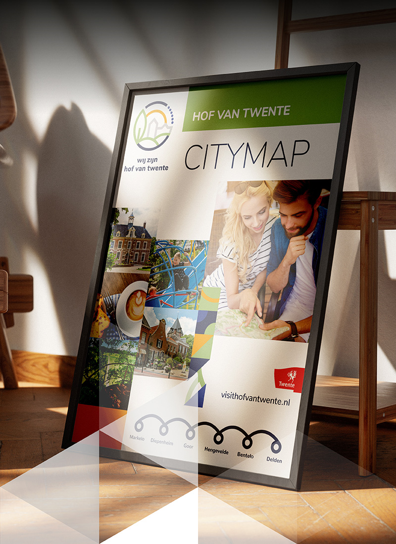 Ontwerp en productie City map Hof van Twente